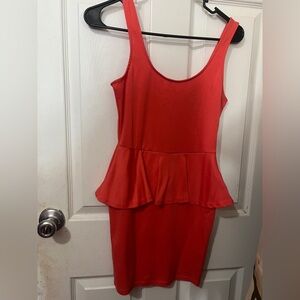 Red Peplum Dress